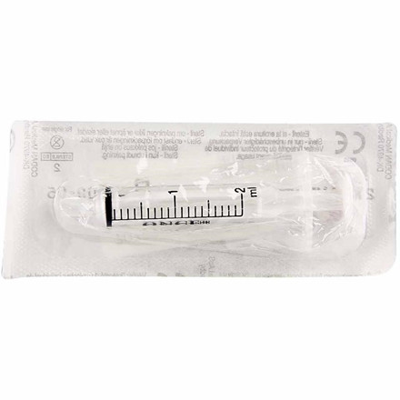 Stempelsprøjte, 0-2 ml, 1 stk.