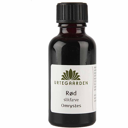 Rød farve, 30 ml