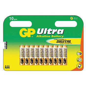 GP Batteries Battery Ultra Alkaline LR3/AAA    1,5V  (10)