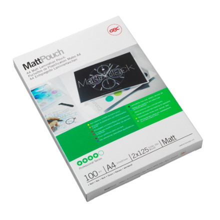 LAMINERINGSLOMMER GBCPOUCH A4 125 MIC. MAT REFLEKSFRI