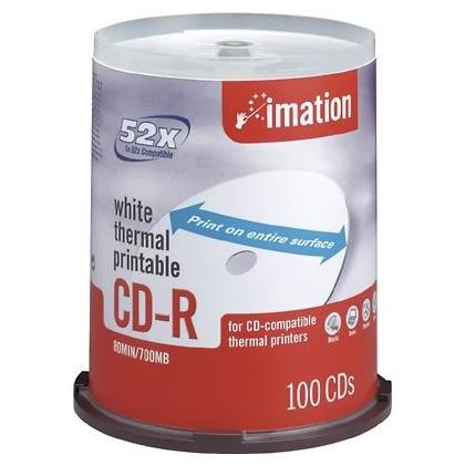 Imation CD-R 52x White Thermal printable  (100)