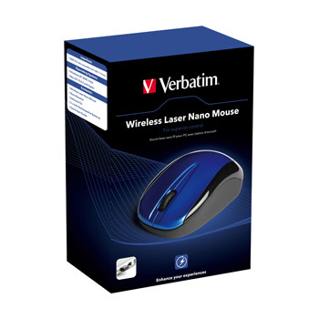 Verbatim Wireless Laser Nano Mouse, Blue
