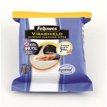 Fellowes Virashield Surface Cleaning Wipes 20-pack