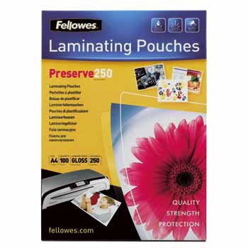 Fellowes Lamineringslommer A4 250 micron (100)