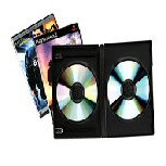 Fellowes DVD Case Double t/2stk sort(5)