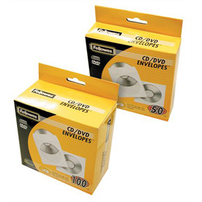 Fellowes CD papir konvolut m/rude (100)