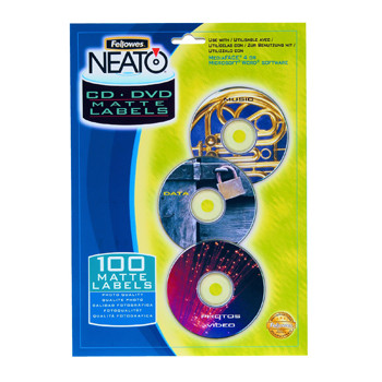 Fellowes CD Labels mat white (100stk)