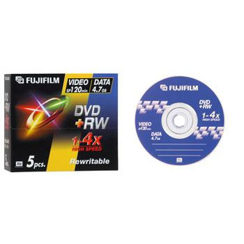 Fuji DVD+RW 4.7 GB 4x Jewel Case (5)