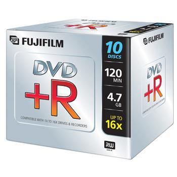 Fuji DVD+R 4.7 GB 16x Jewel Case (10)