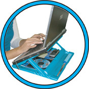 PORTA-BOOK HOLDER I SORT PASSER TIL 15,4" PC 