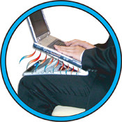 PORTA-BOOK HOLDER I SORT PASSER TIL 15,4" PC 