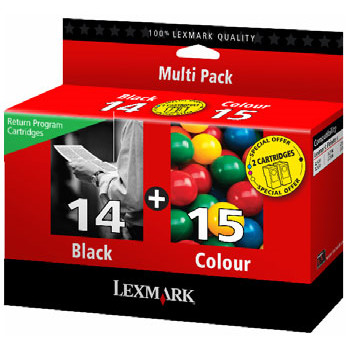 Lexmark No14 & No15 Combo blister pack