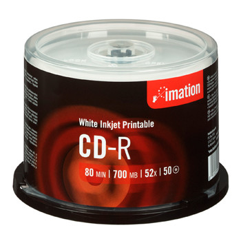 Imation CD-R 52x 700MB/80min Printable Spindle (50)