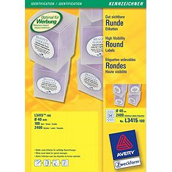 PROMOTION ETIKETTER 2400 STK AVERY L3415-100