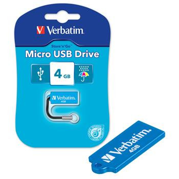 Verbatim USB key MEM-Drive 4GB Store 'N' Go Micro Blue