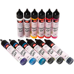 Gloss Gel - sortiment, ass. farver, 12 ass.