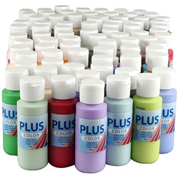 Plus Color hobbymaling - drømmekasse, ass. farver, 78x60 ml