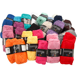 Cotton Yarn - STORKØB, 165 m, 80 nøgler, 80x50 g