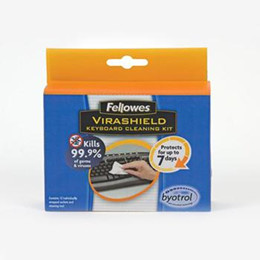 Fellowes Virashield Keyboard Cleaning Kit 12-pack