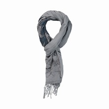 CREAM PRINT FLOWER SCARF 11942