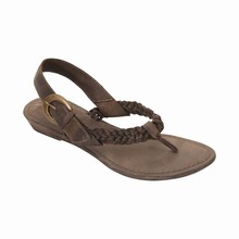 CREAM BRADED TOE STRAP SANDAL 12305