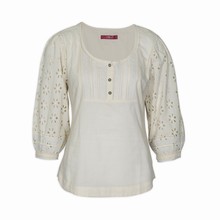 Cream Barnum Bluse 60265