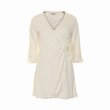 CREAM JODIE WRAP DRESS 62375