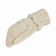CREAM RHINESTONE GLOVE 11933
