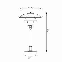 PH 3/2 Bordlampe Glasskærme