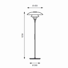 PH 4½-3½ Gulvlampe Glasskærme