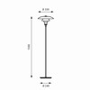 PH 3½-2½ Gulvlampe Glasskærme