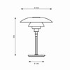 PH 4½-3½ Bordlampe Glasskærme
