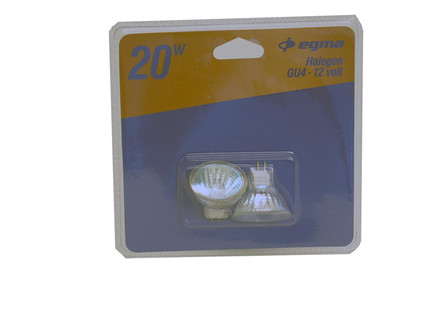 2-PAK HALOGEN GU4 20W 35MM--