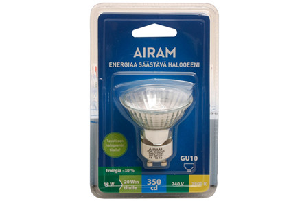 2-PAK HALOGEN GU10 20W 240V