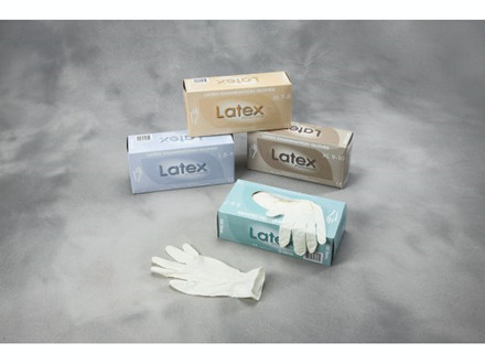 100 STK LATEXHANDSKER LARGE PUDDERFRI 10
