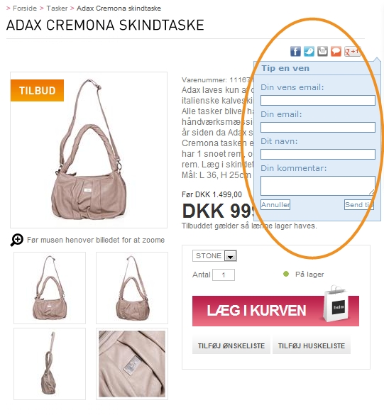 Send til en ven