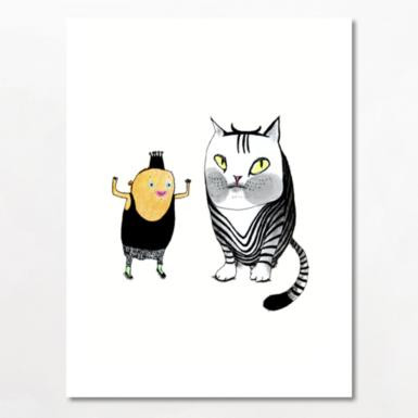 CAT WITH HAPPY MAN