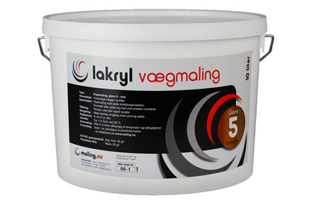 Loft- og vægmaling Glans 5, 10 ltr. 