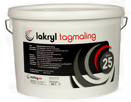 LAKRYL tagmaling, glans 25, 10 ltr
