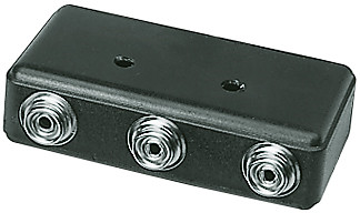 Jordingsterminal med 3 x 10mm trykknap