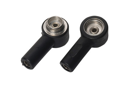 Isoleret bananstik-adapter 10mm stabelbar trykknap og bananbøsning
