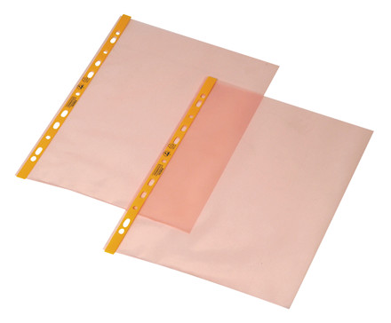 PERMASTAT® A4 plastlomme med åben top og med huller , 100 stk.