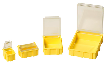 SMD-Æsker, Gul - IDP Dissipativ plast - Transparent låg