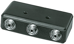 Jordingsterminal med 3 x 10mm trykknap