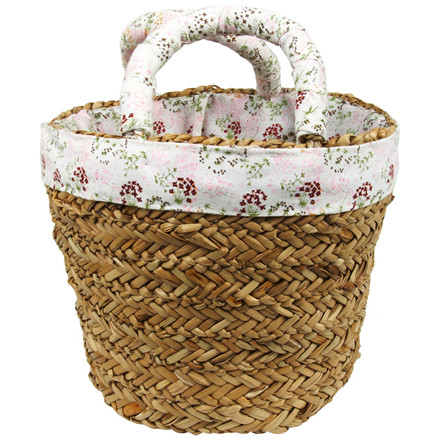 Francini flet kurv med blomsterkant - small