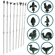 Plantestøtte med topfigur, grøn, 125 cm, ass. (PY28/cl:96)