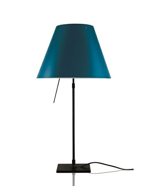 Costanza bordlampe m/dimmer svart/petroleum blue luceplan ...