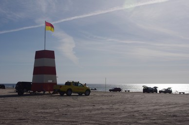 lifeguard om Tornby beach in the summer