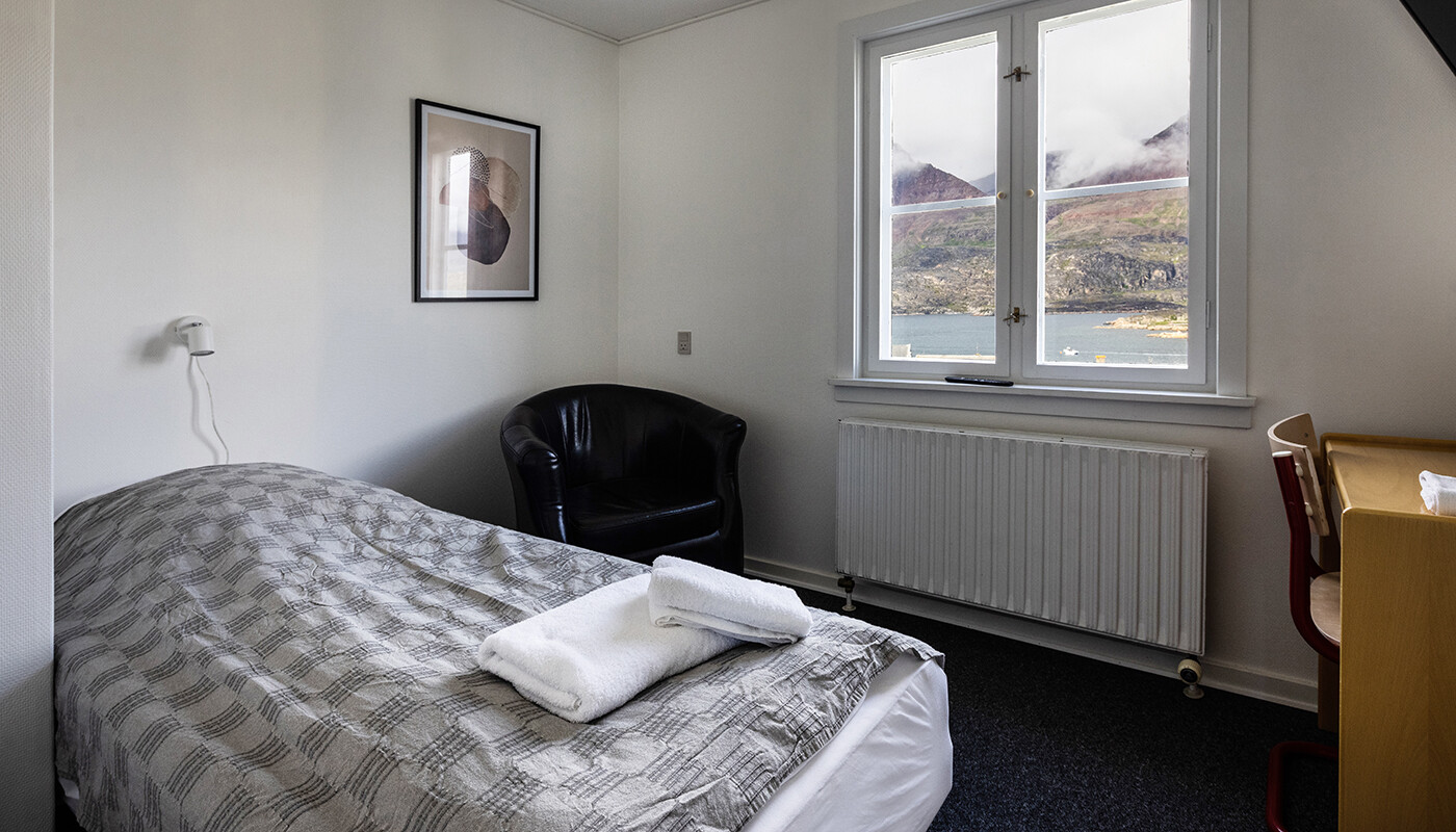Enkeltværelse på Hotel Disko Island