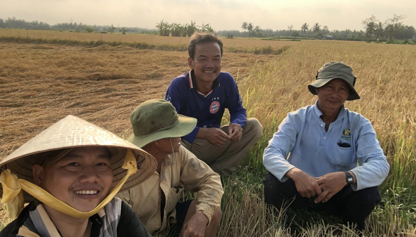 Lokale landmænd i Mekong 